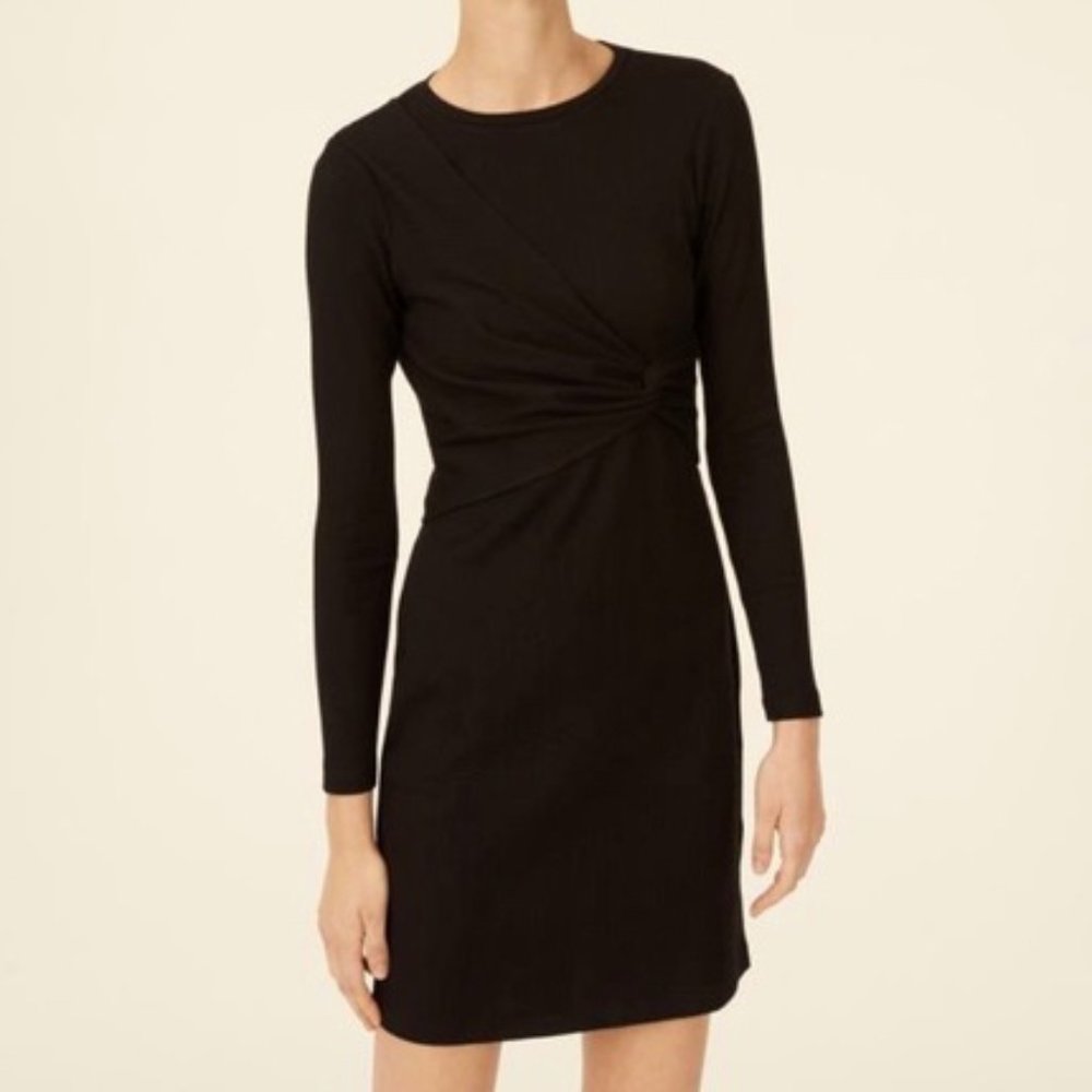 Club Monaco Seleen Rib Knit Twist Front Dress